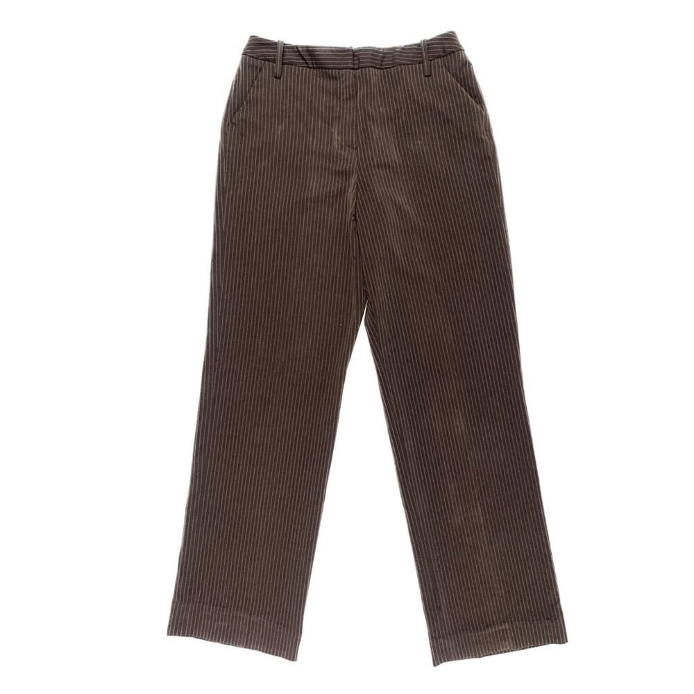 Brown Pinstripe Dress Pants